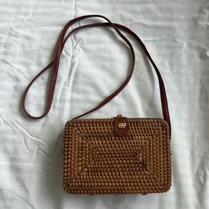 Handmade Natural Wood Rectangular Bag